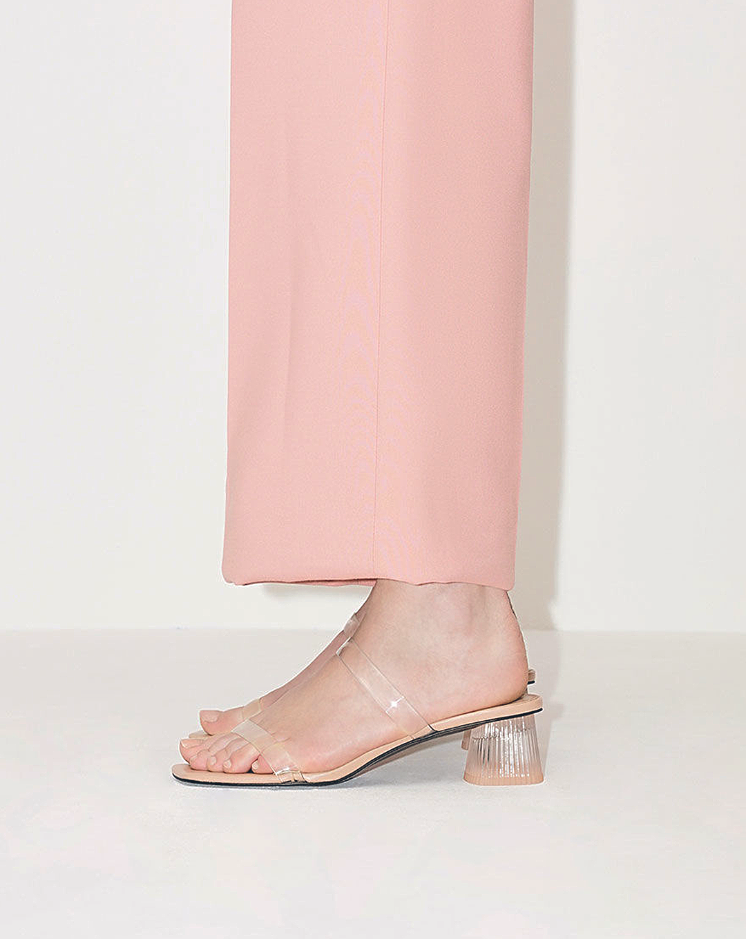 ♀Clear Strap and Heel Sandals