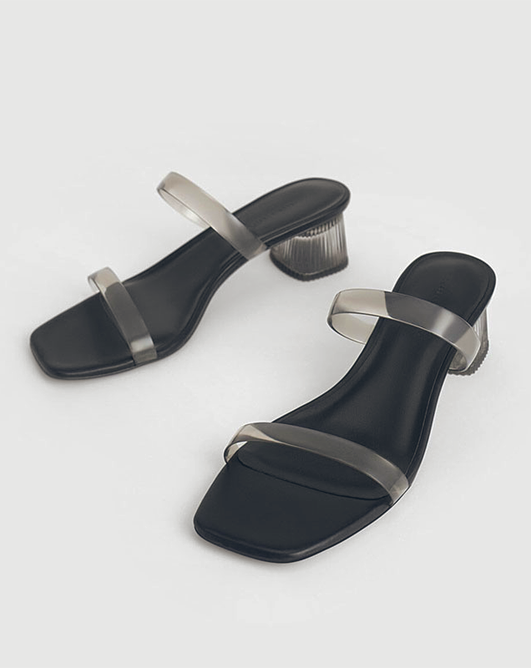 ♀Clear Strap and Heel Sandals