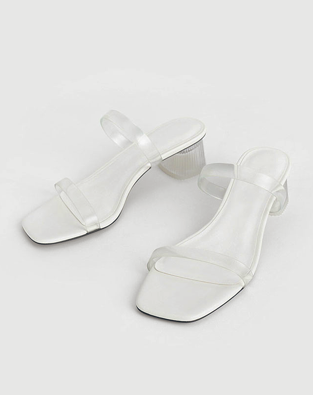 ♀Clear Strap and Heel Sandals