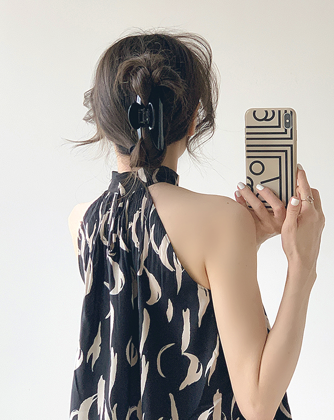 ♀Patterned Halter Neck Shirt