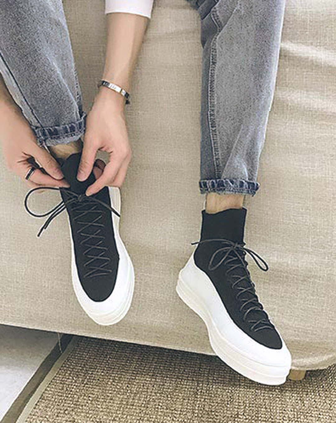♂♀Platform Lace-up Shoes