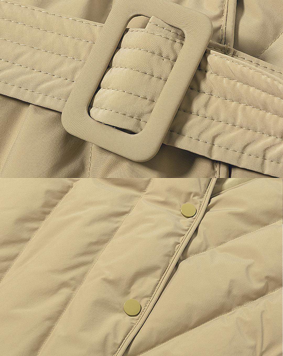 ♀Collarless Down Jacket