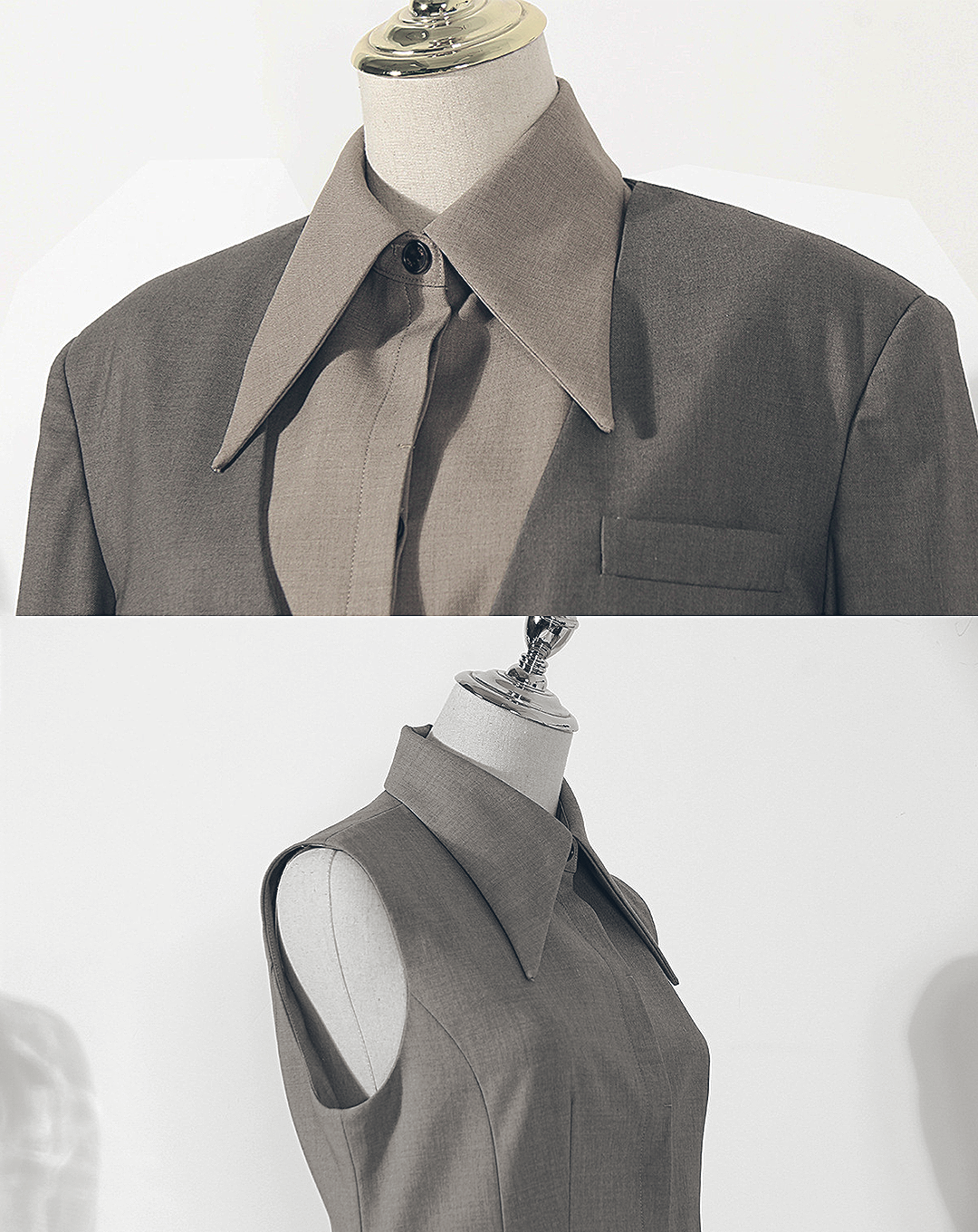 ♀Jacket Style Layered Shirt