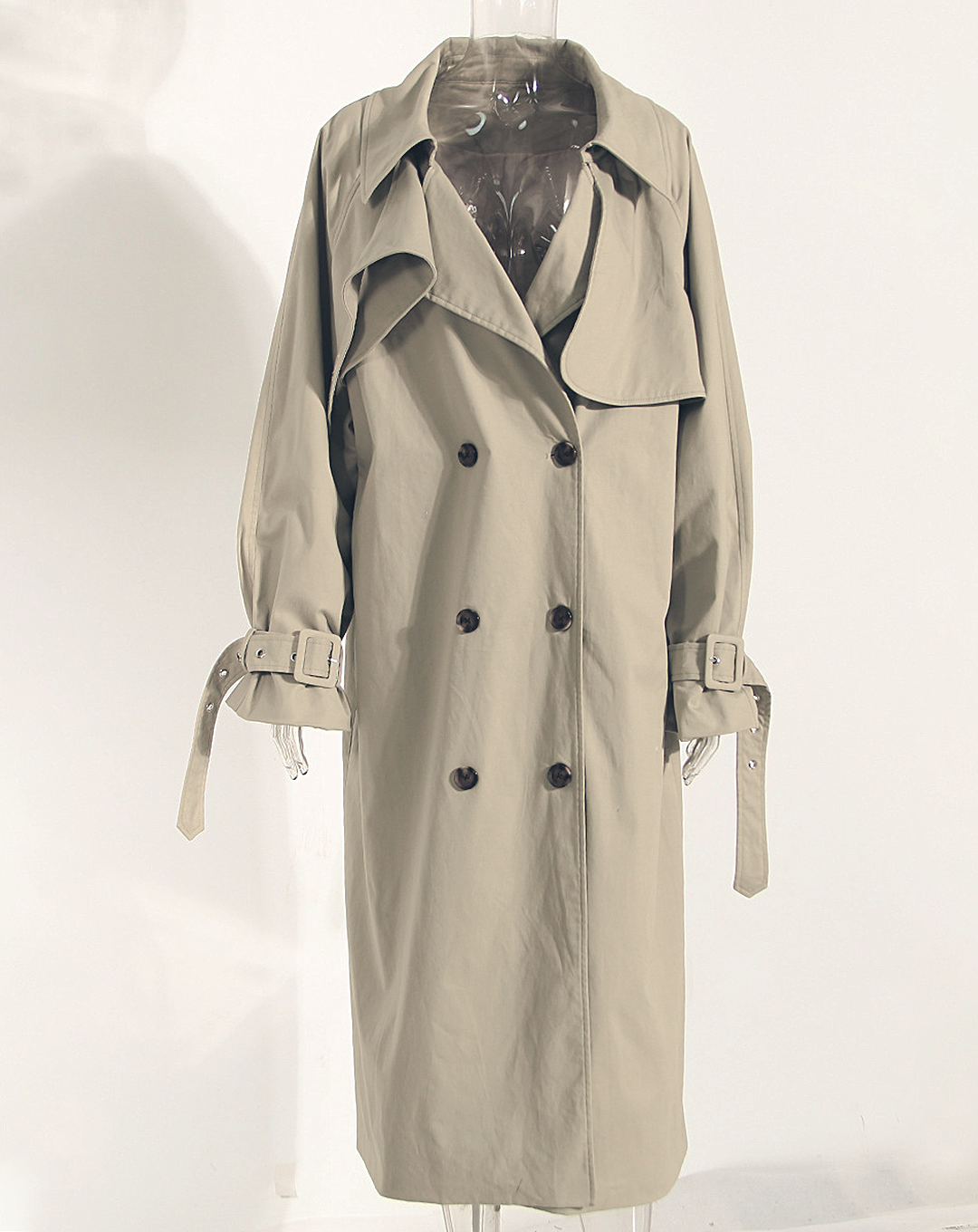 ♀Waist Big Pocket Trench Coat
