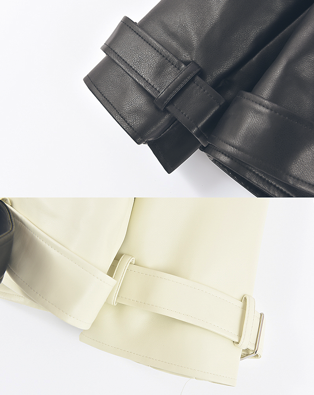 ♀Zip Leather Riders Jacket