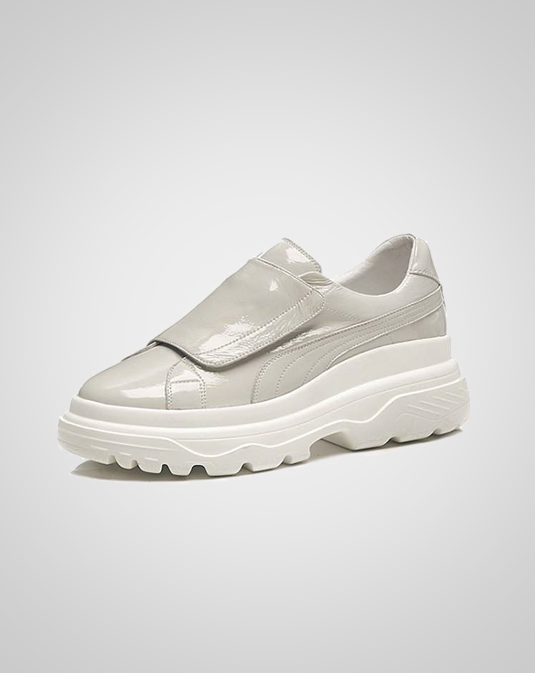 ♀ 本革/Velcro Leather Sneakers