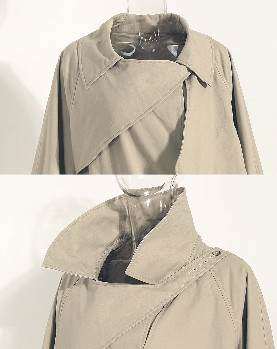 ♀Waist Big Pocket Trench Coat