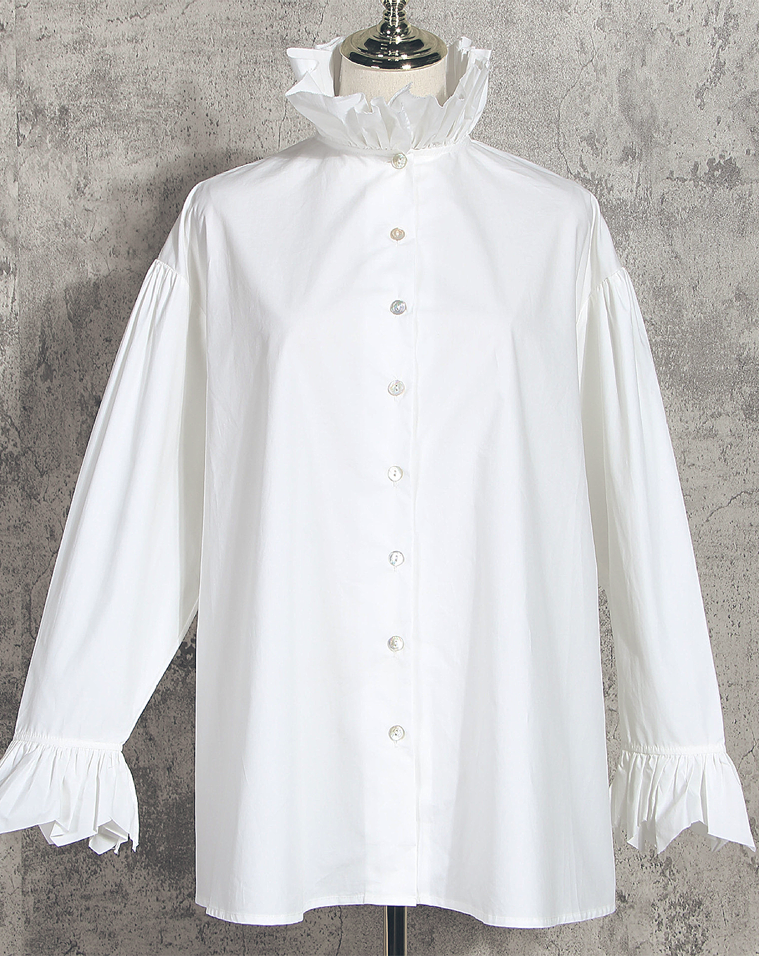 ♀Gathered Sash Shirt