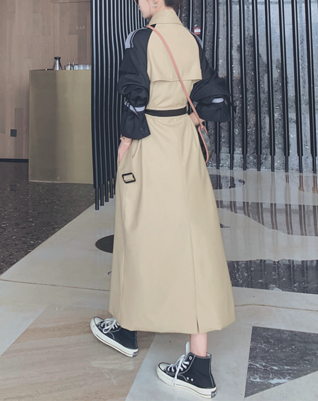 ♀Raglan Volume Sleeve Trench Coat