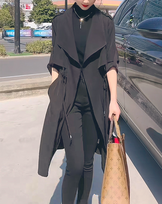 ♀Loose Long Trench Coat
