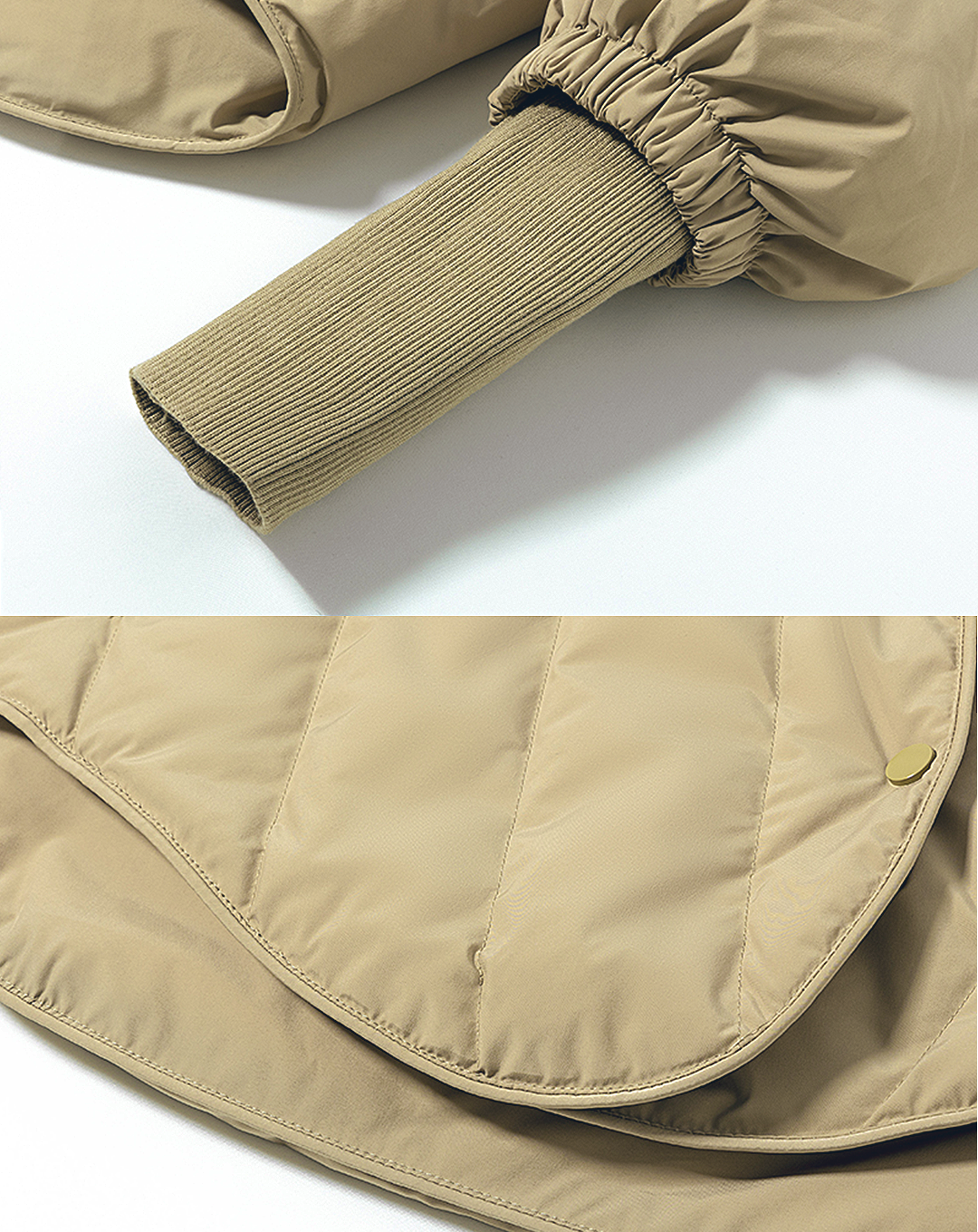 ♀Collarless Down Jacket