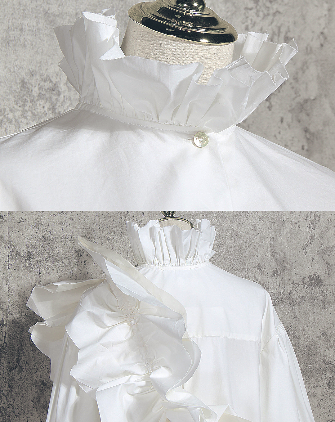 ♀Gathered Sash Shirt