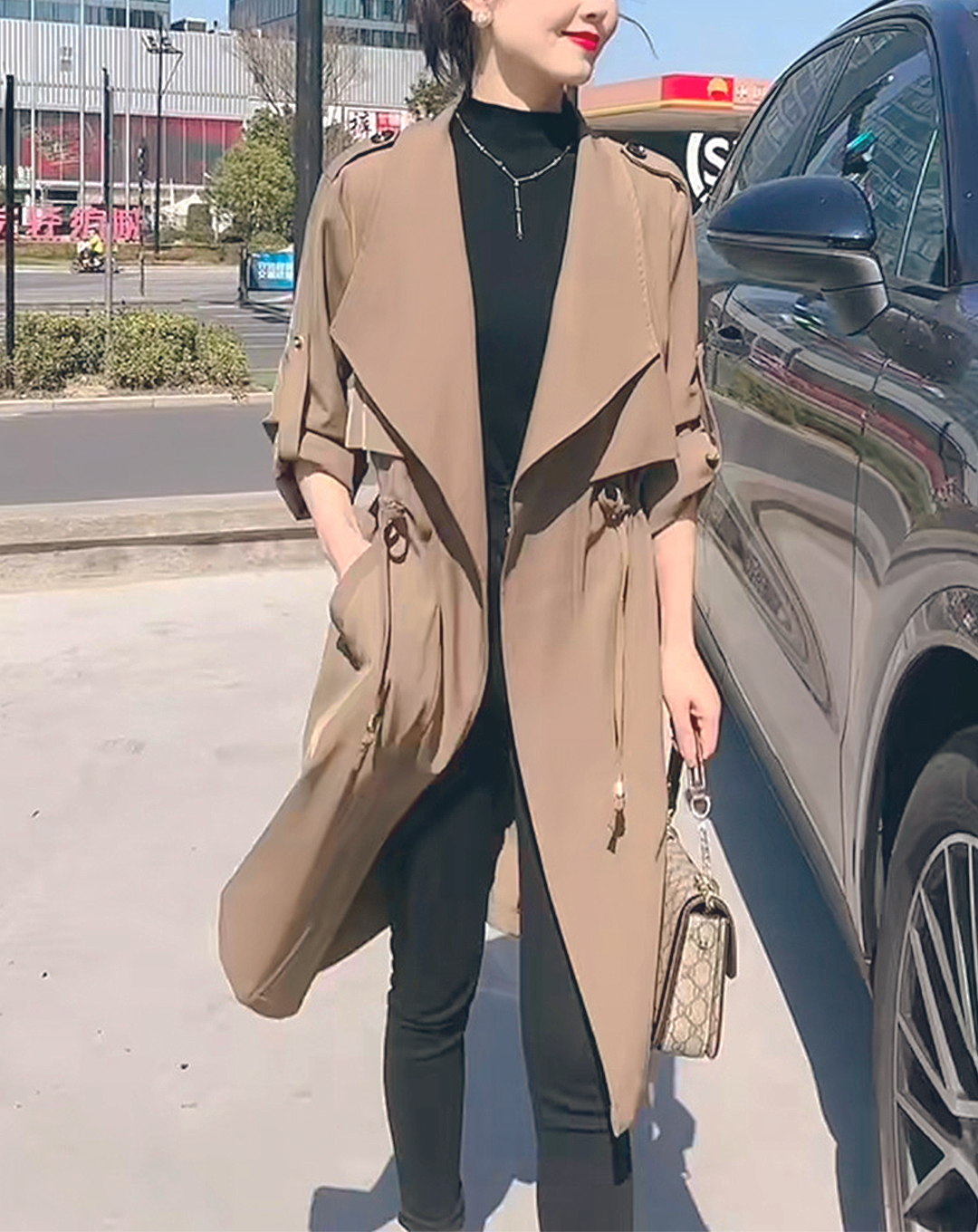 ♀Loose Long Trench Coat