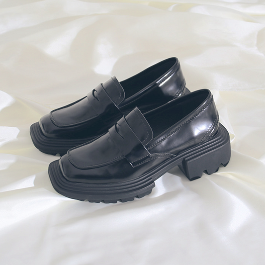 ♀ 本革/Tank Sole Coin Loafer