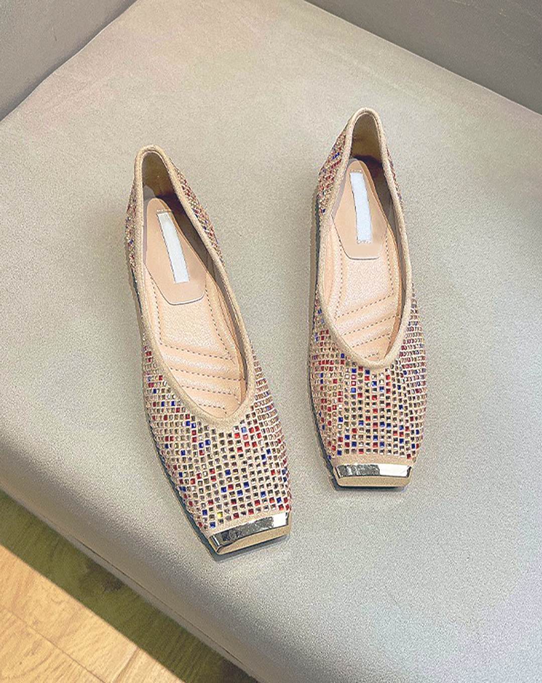 ♀Colored Stone Design Pumps