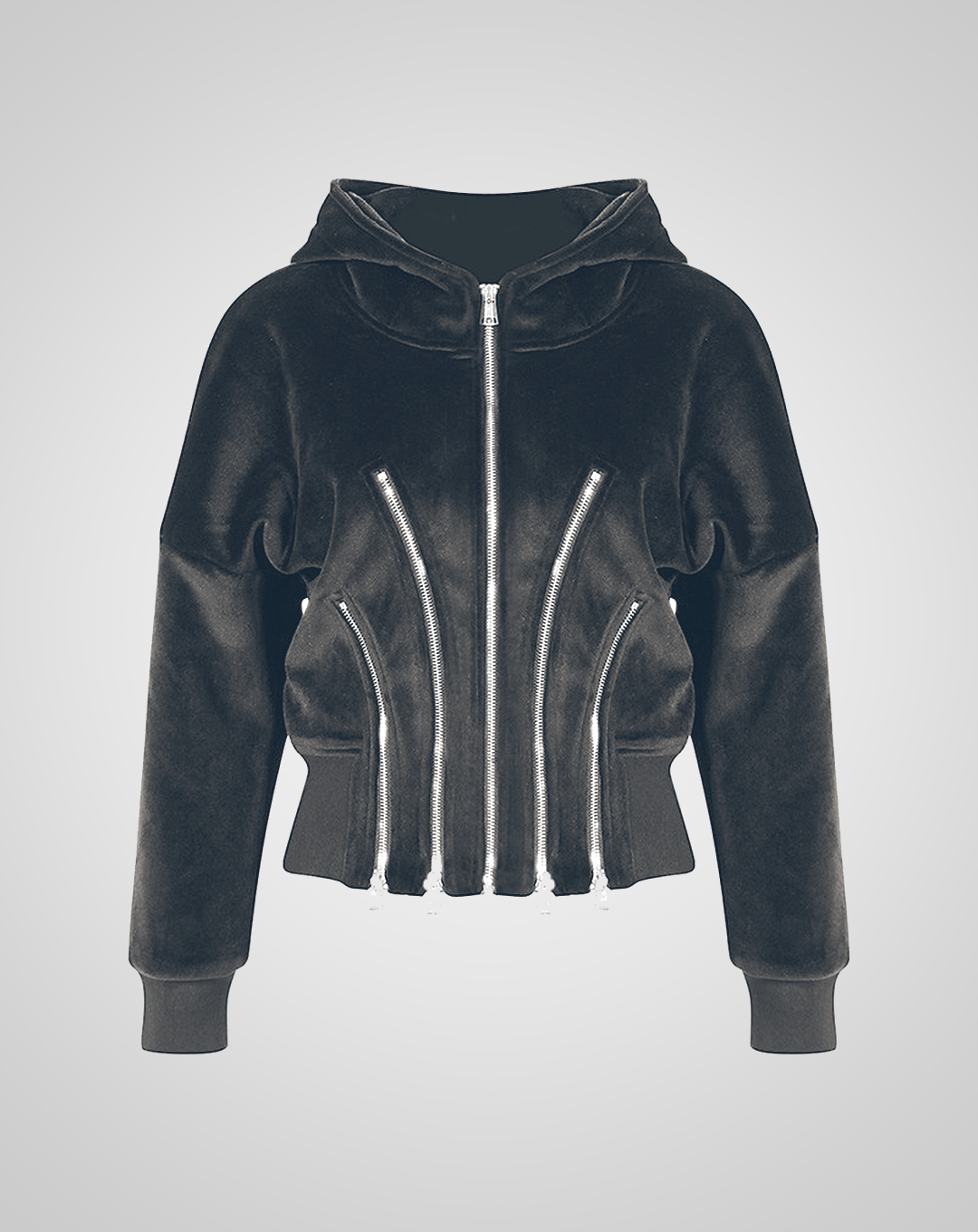 ♀Zipper Line Design Hoodie