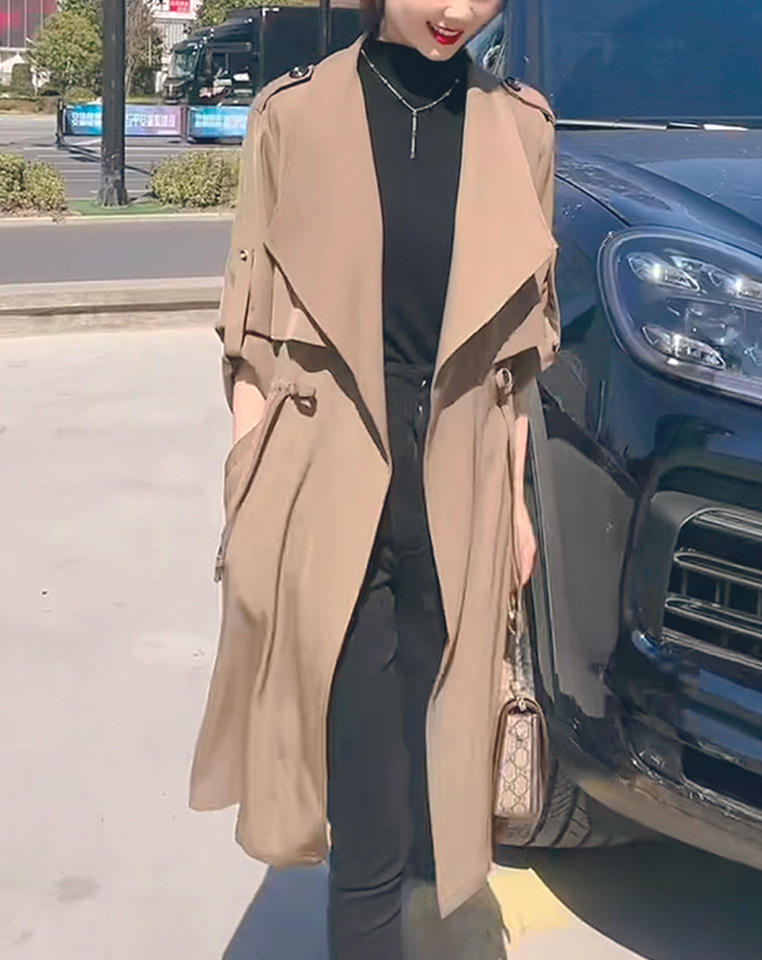 ♀Loose Long Trench Coat