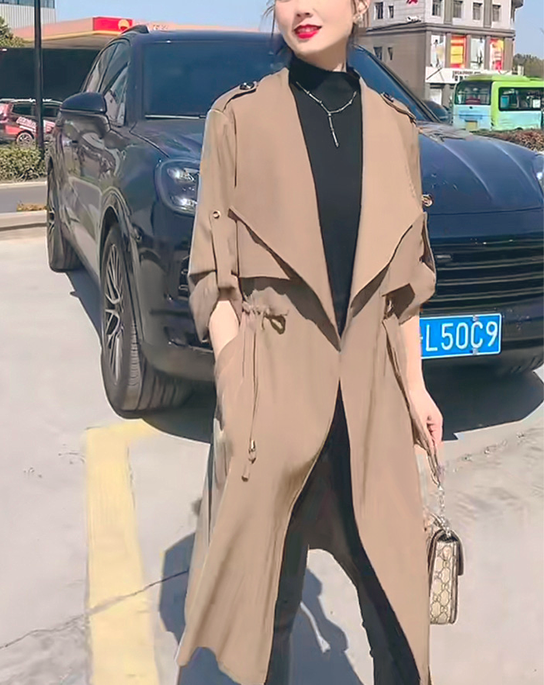 ♀Loose Long Trench Coat