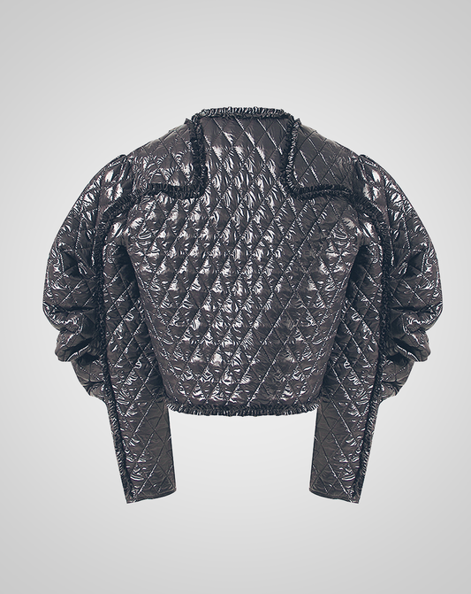 ♀Quilted Design Volume Sleeve Jacket