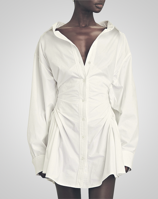 ♀Back Gathered Design Shirt