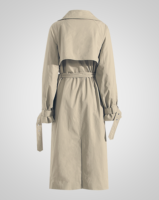 ♀Waist Big Pocket Trench Coat