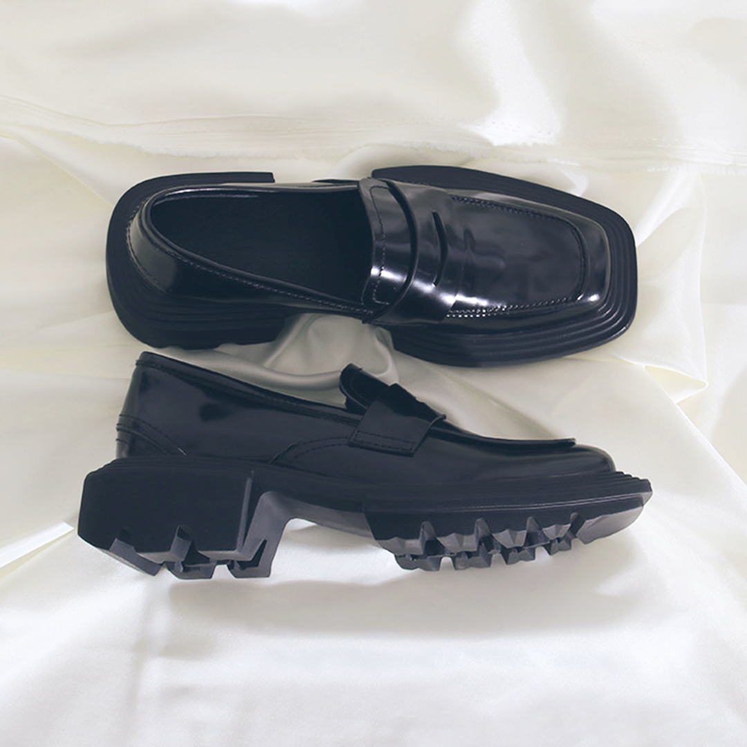 ♀ 本革/Tank Sole Coin Loafer