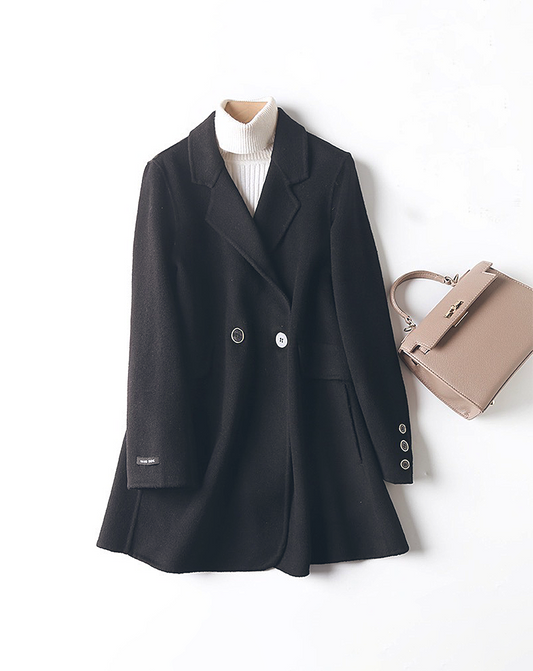 ♀Wool Middle Chester Coat
