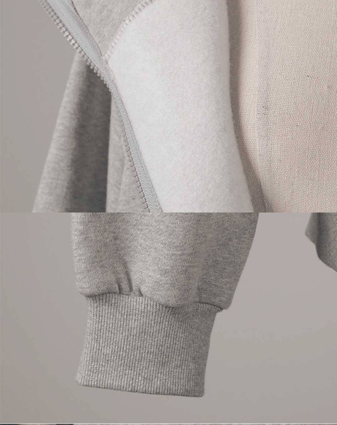 ♀Design Pocket High Neck Hoodie