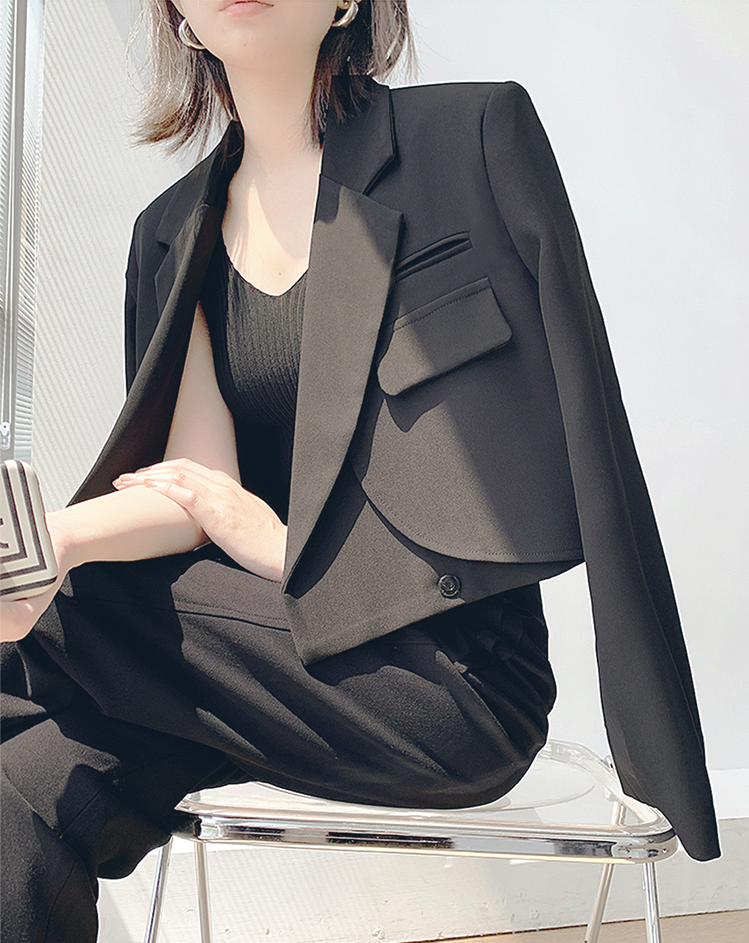 ♀Front Flap Short Jacket