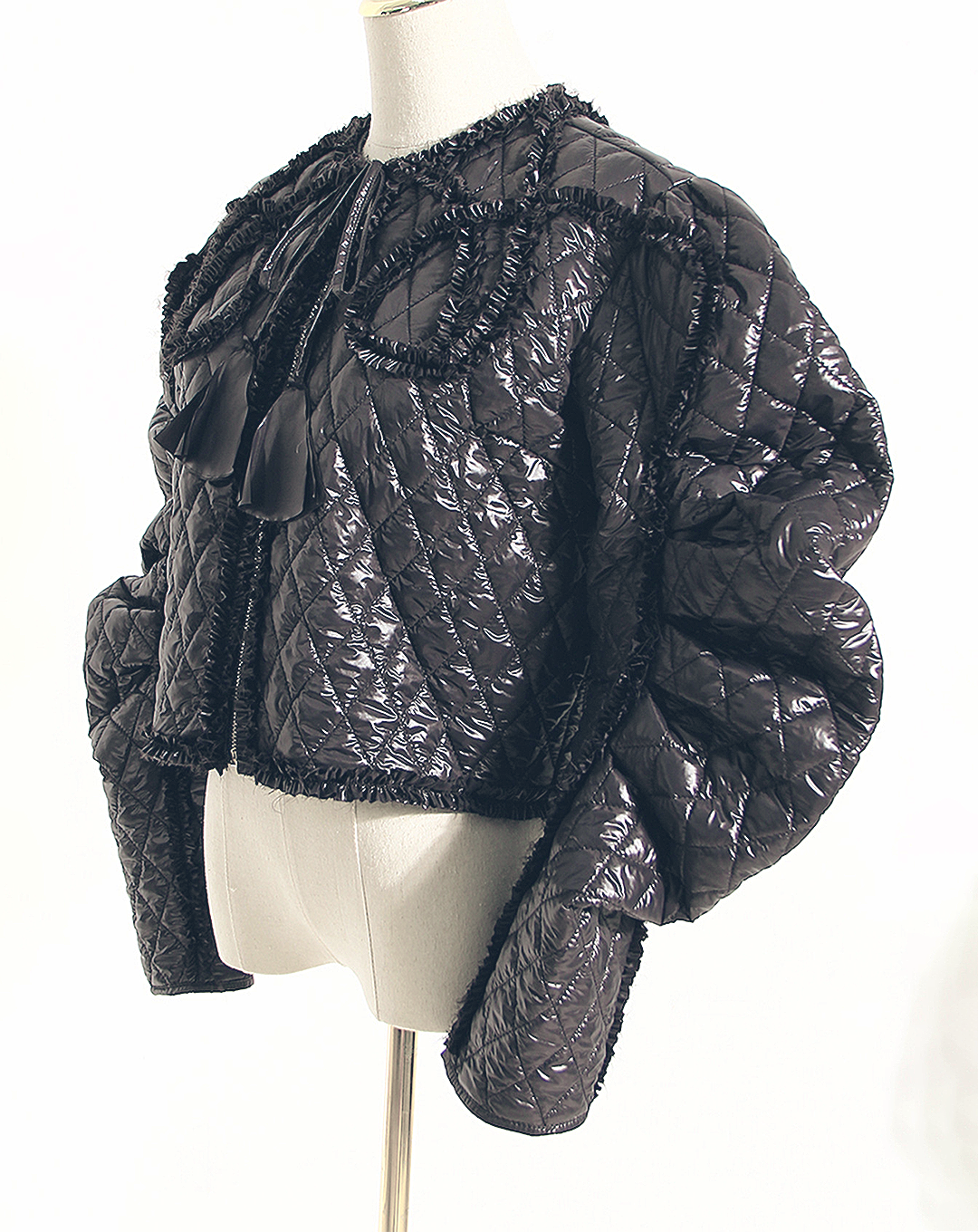 ♀Quilted Design Volume Sleeve Jacket
