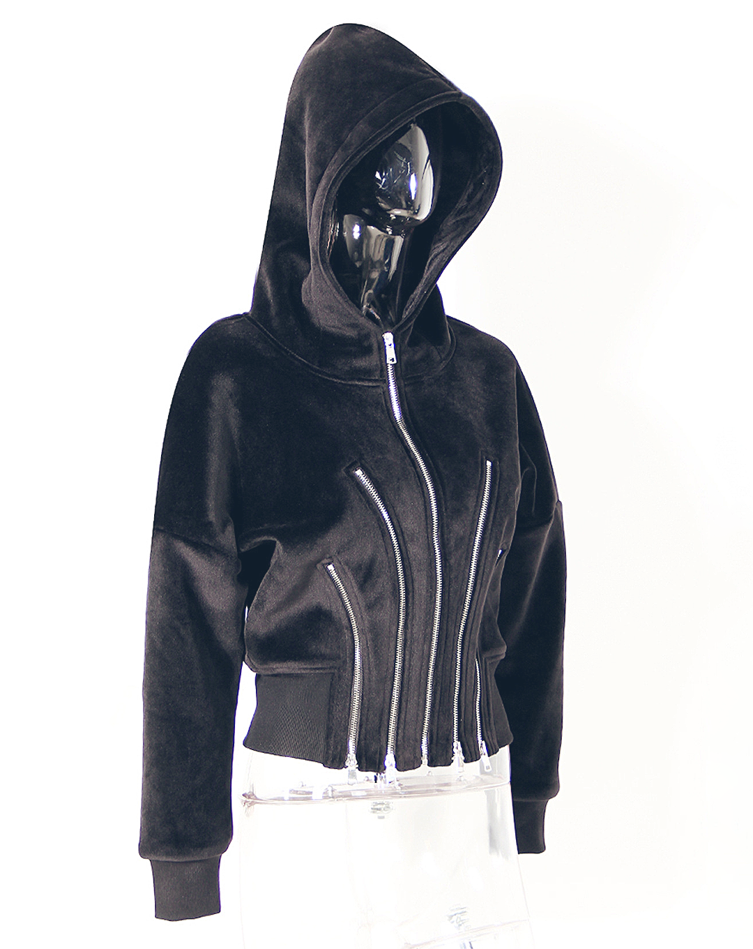 ♀Zipper Line Design Hoodie