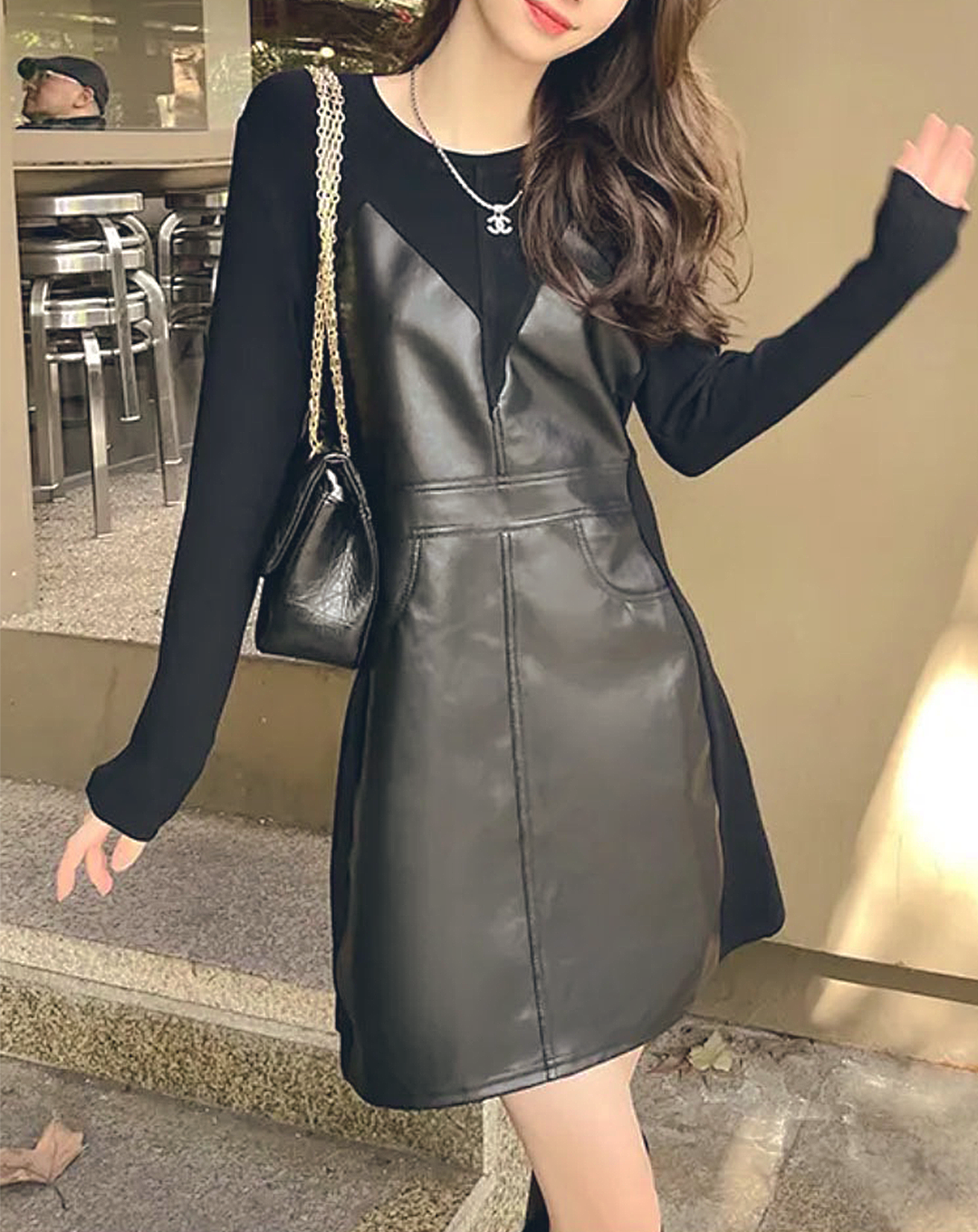 ♀Asymmetric Bare Top Dress