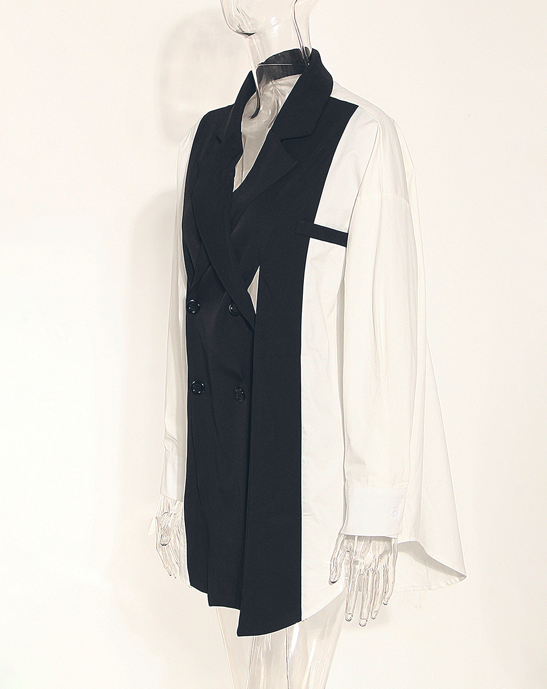 ♀Jacket Style Slit Shirt