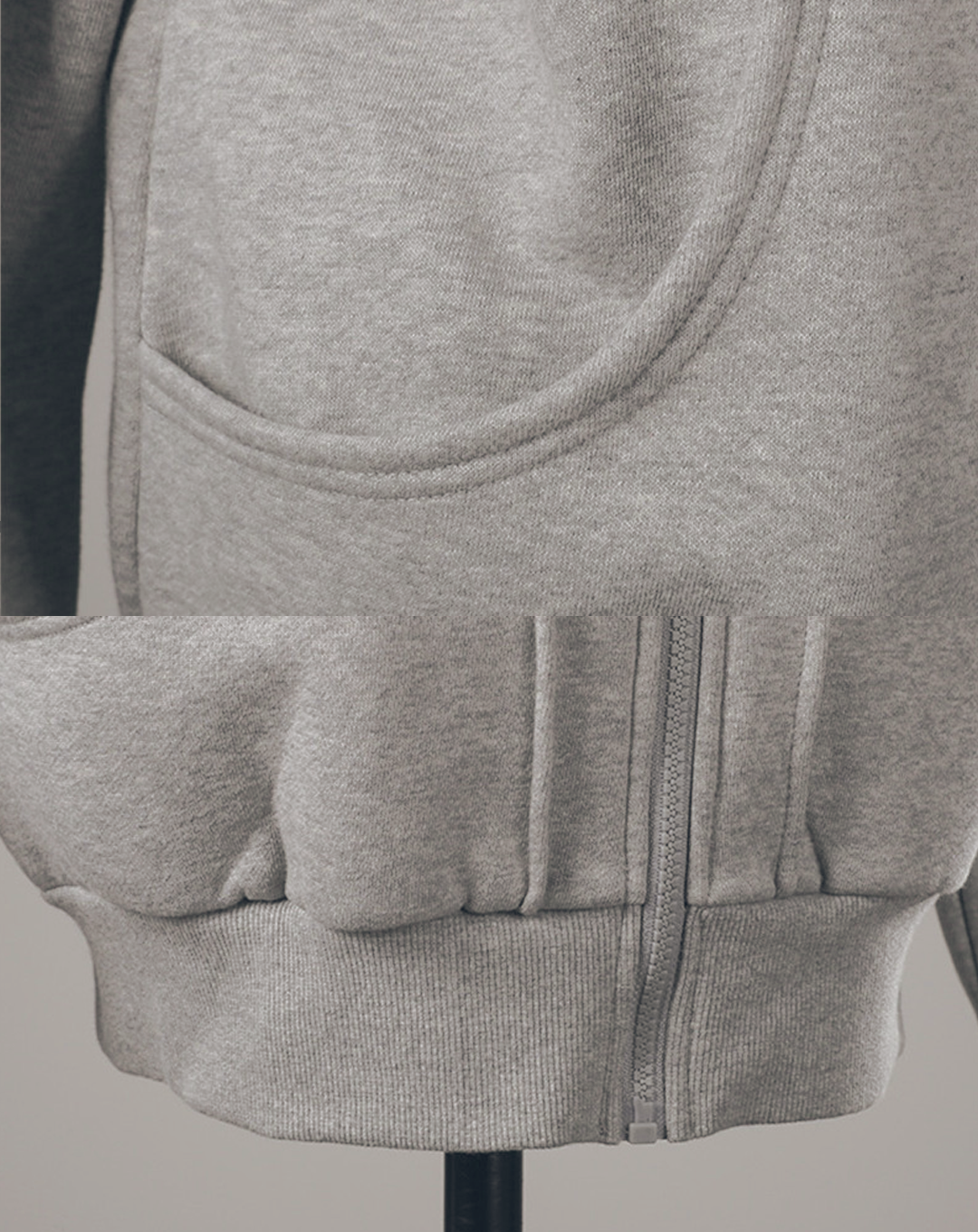 ♀Design Pocket High Neck Hoodie