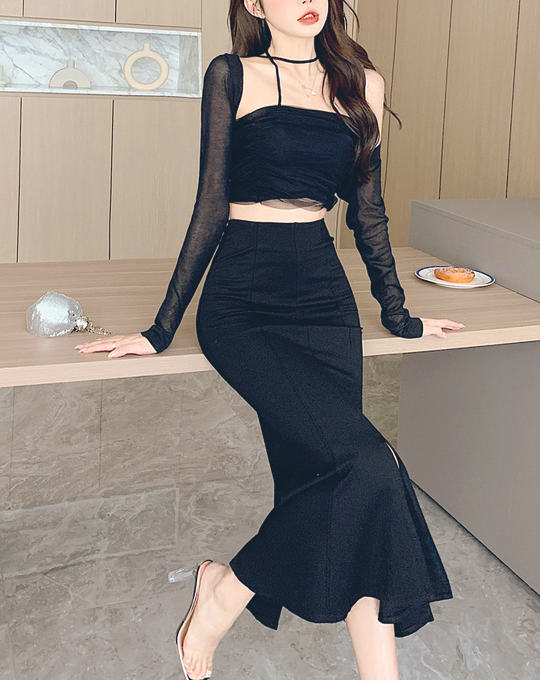 ♀Mermaid Flared Skirt