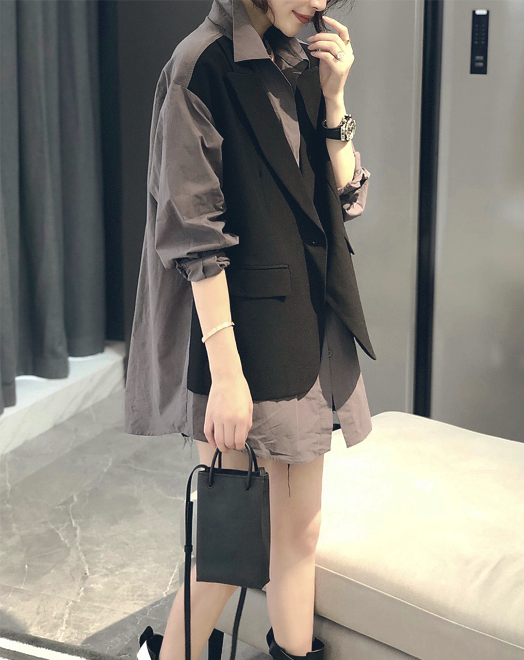 ♀Vest Docking Loose Shirt
