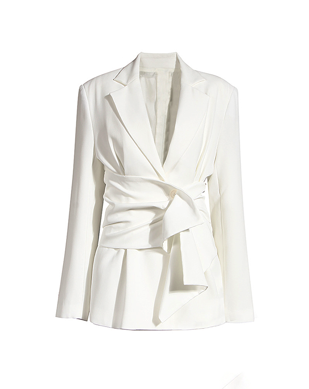 ♀Sash Belt White Jacket