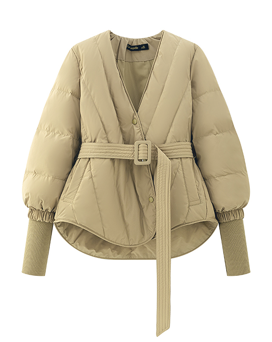 ♀Collarless Down Jacket