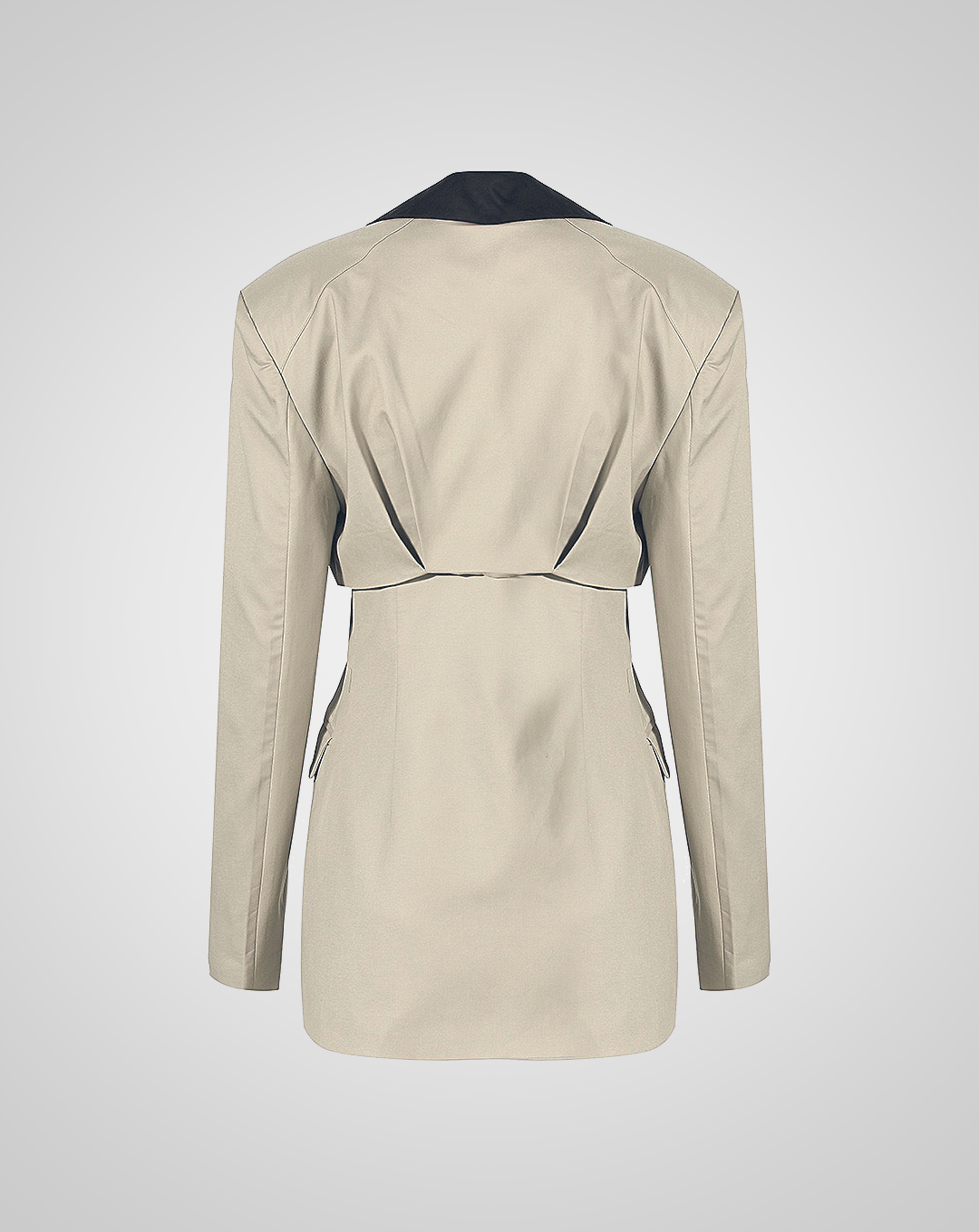 ♀2way Bicolor Tucked Jacket
