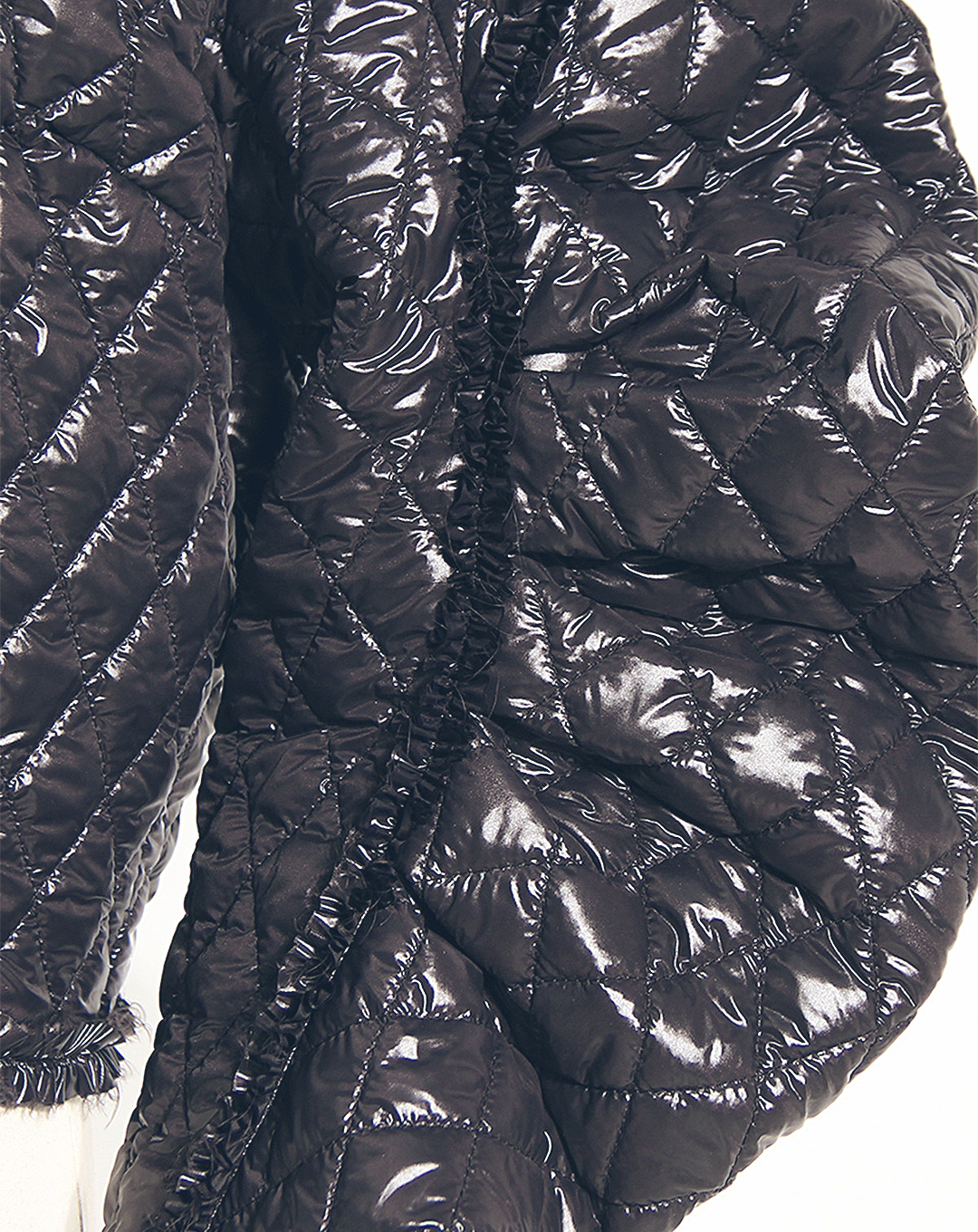 ♀Quilted Design Volume Sleeve Jacket