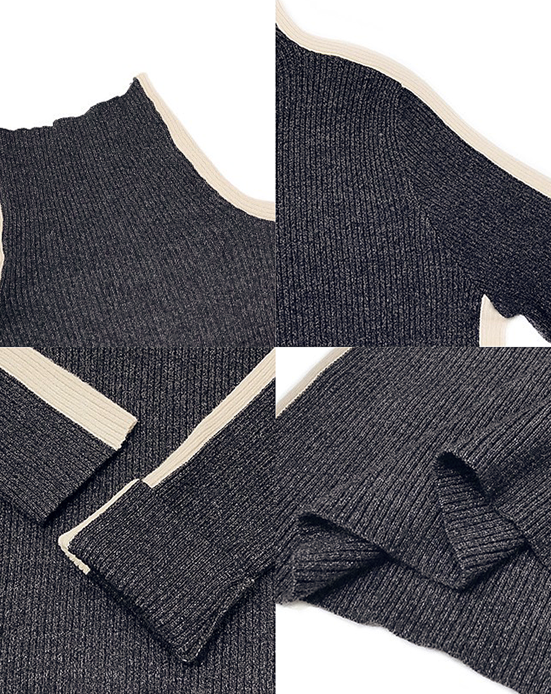 ♀Contrast Sideline Knit