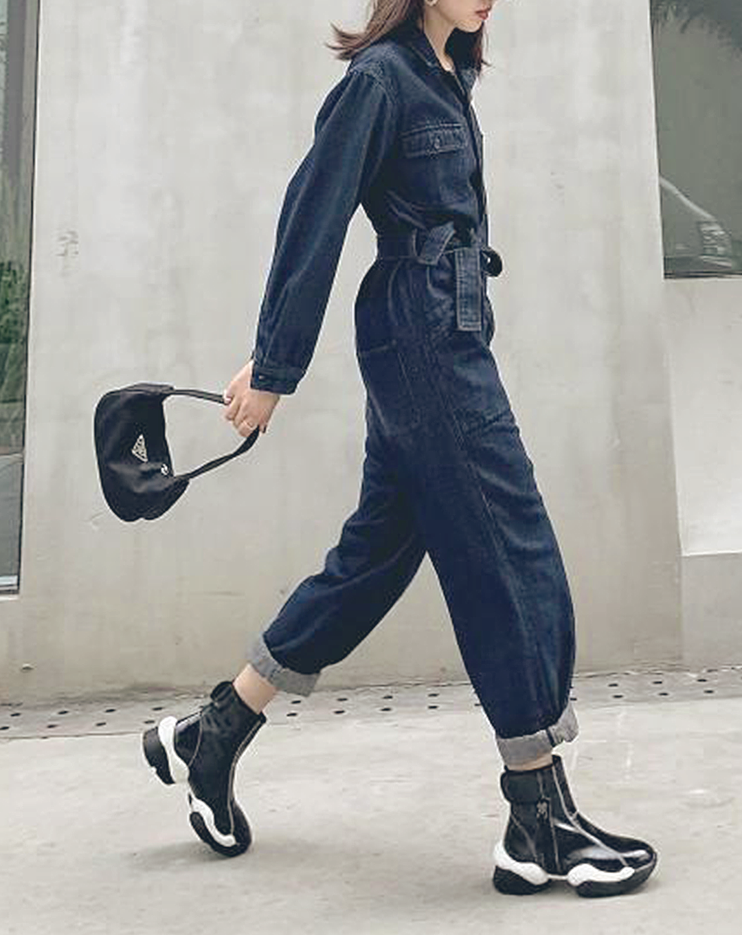 ♀本革/Sponge Sole Leather Boots