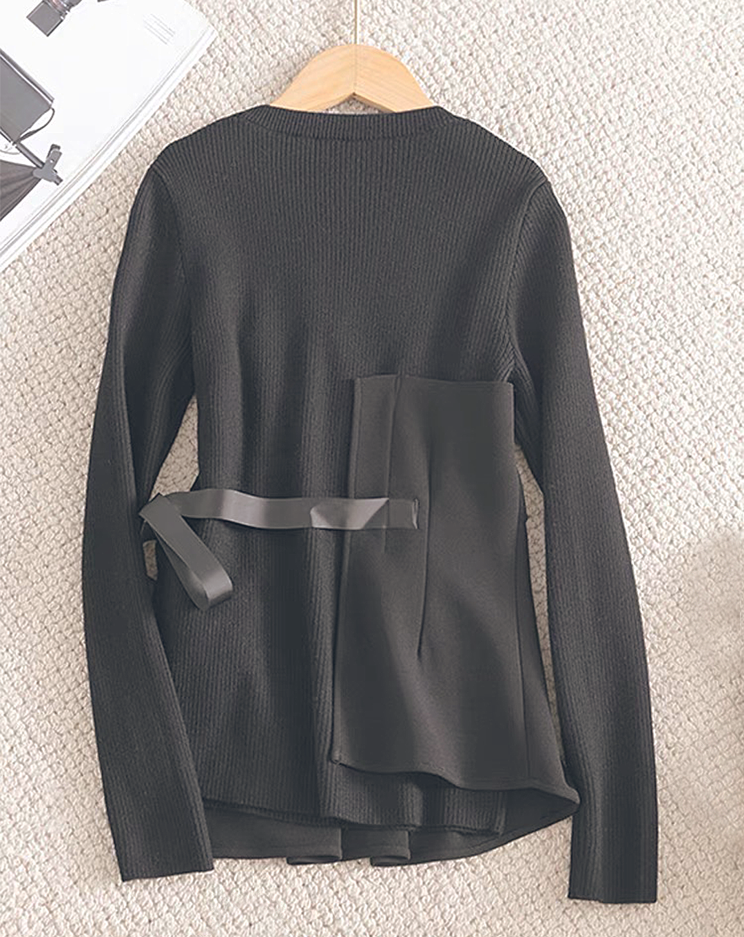 ♀Pleated Hem Knit