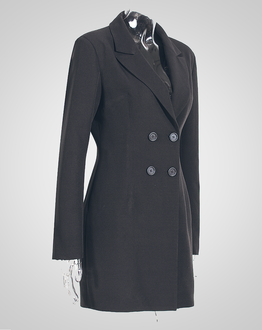 ♀Double-breasted Coat & Pleated Tulle Skirt