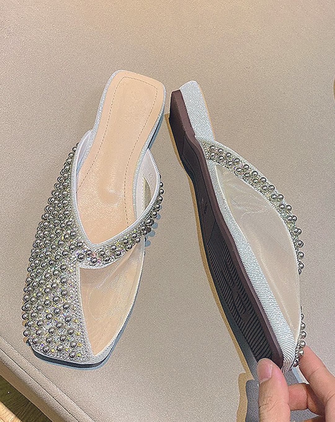 ♀Decorative Design Mule Sandals