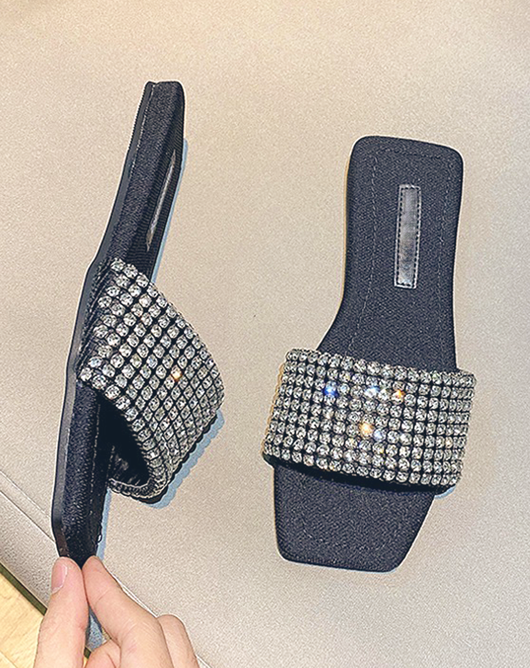 ♀Rhinestone Decoration Sandals