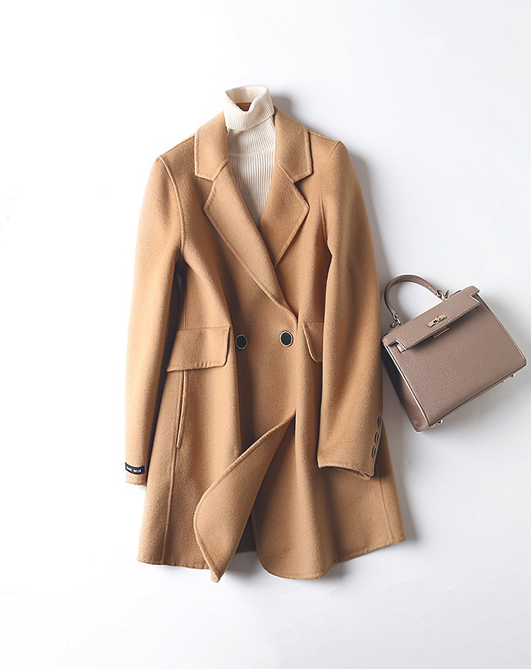 ♀Wool Middle Chester Coat