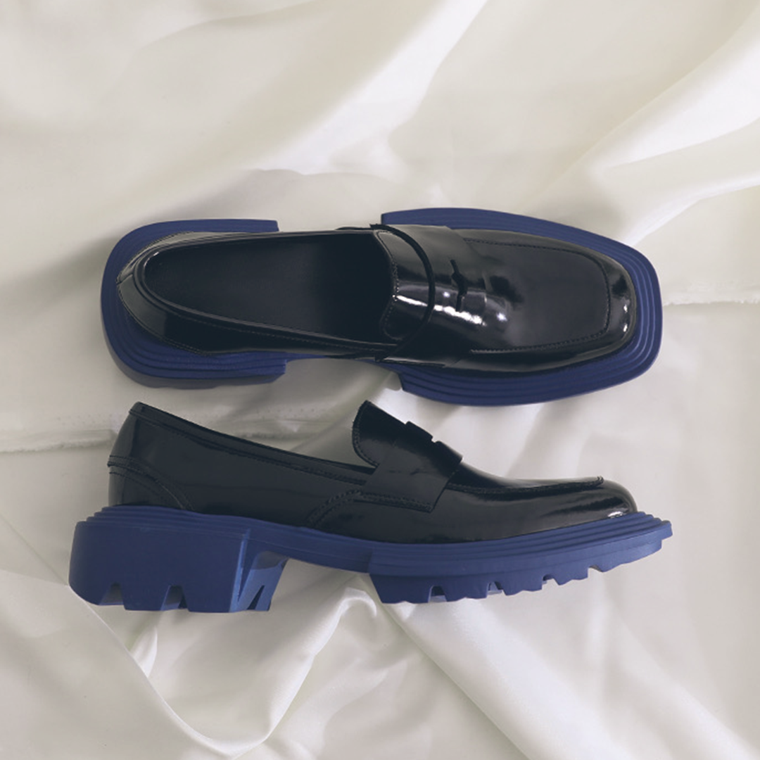 ♀ 本革/Tank Sole Coin Loafer