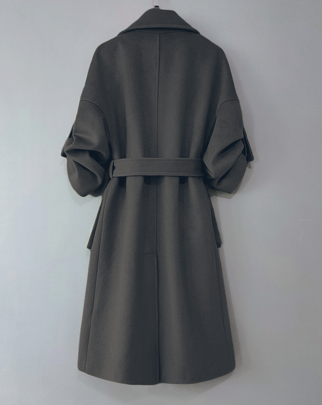 ♀Roll Up Wool Coat