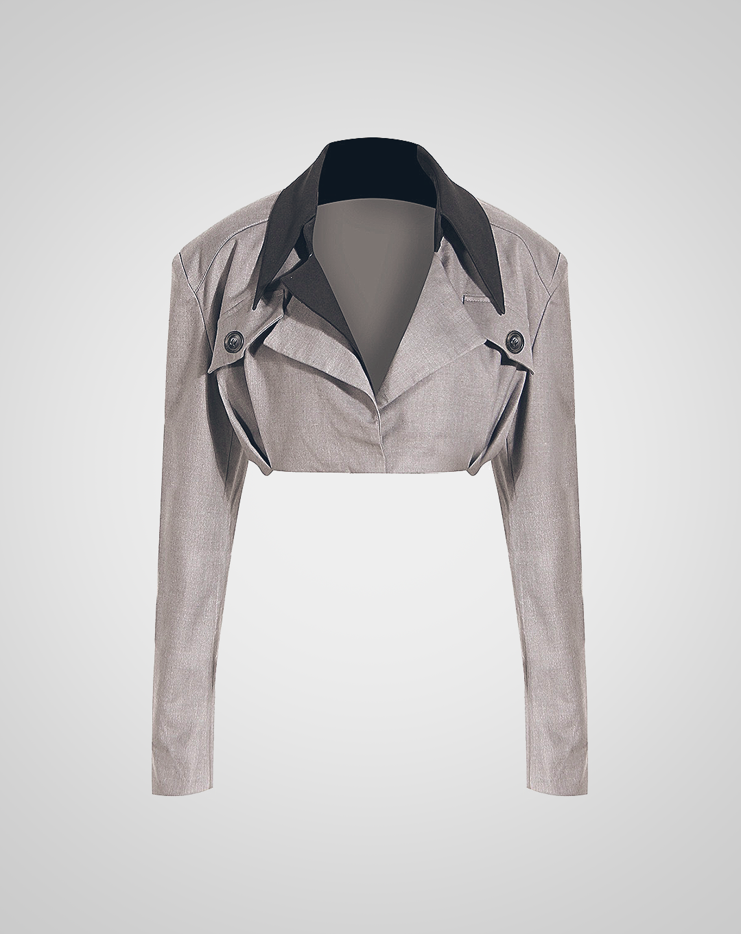 ♀2way Bicolor Tucked Jacket